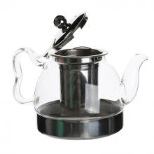 Eco-friendly Glass Teapot With Stainless Steel Infuser